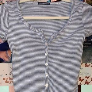 brandy melville blue striped zelly top